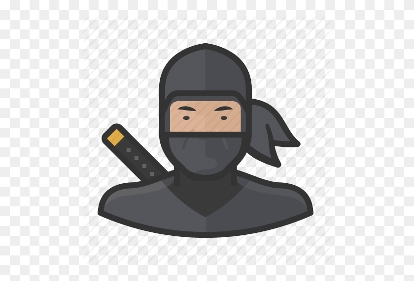 512x512 Assassin, Japanese, Man, Ninja, Sword Icon - Ninja Sword PNG