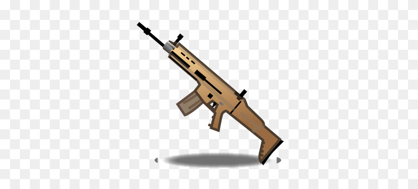 320x320 Assault Rifle Emojidex - Gun Emoji PNG
