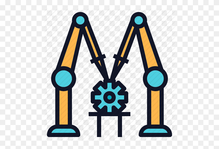 512x512 Montaje, Ingeniería, Máquina, Robot, Icono De Robótica - Robot Clipart