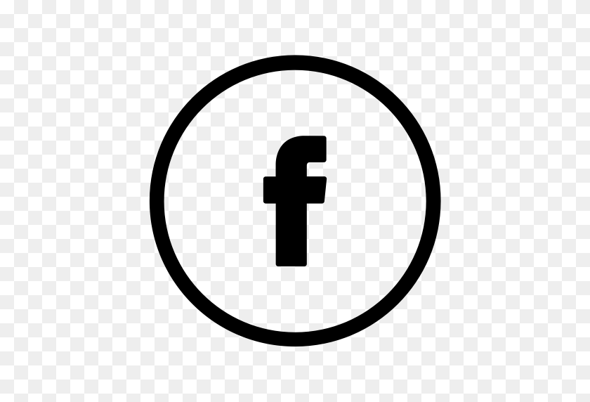 512x512 Актив, Черный, Facebook, Линия, Значок Социальной Сети - Значок Facebook Png