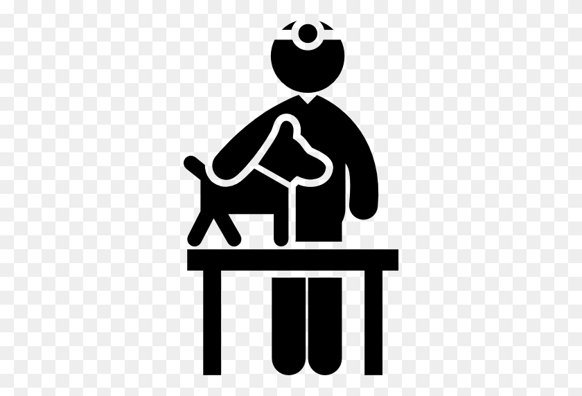 512x512 Assistance, Table, Man, Attention, Pet, Animals, Dog, Dogs - Vet Clipart Black And White