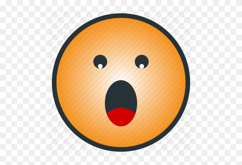 512x512 Astonished, Emoji, Emoticon, Shocked, Suprise, Terrible, Upset Icon - Surprised Emoji PNG