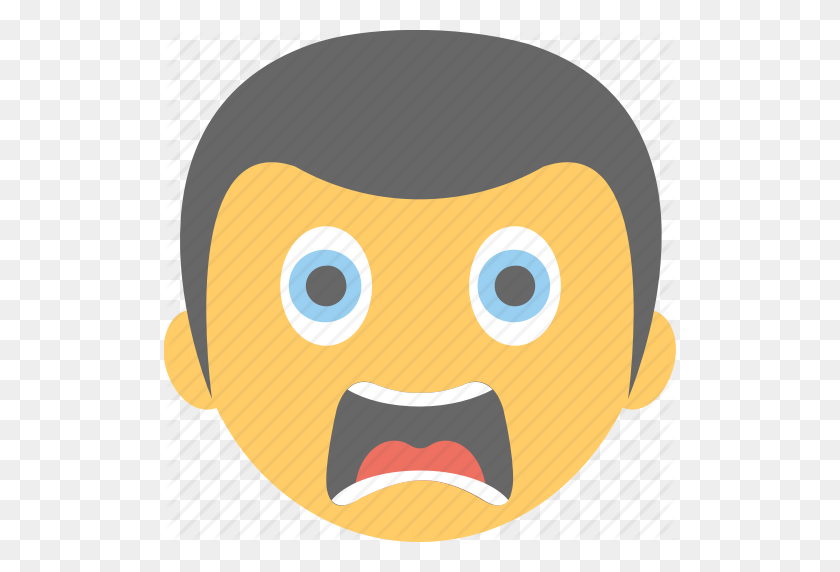 512x512 Astonished Face, Boy Emoji, Shocked, Surprised, Wondering Icon - Shock Emoji PNG