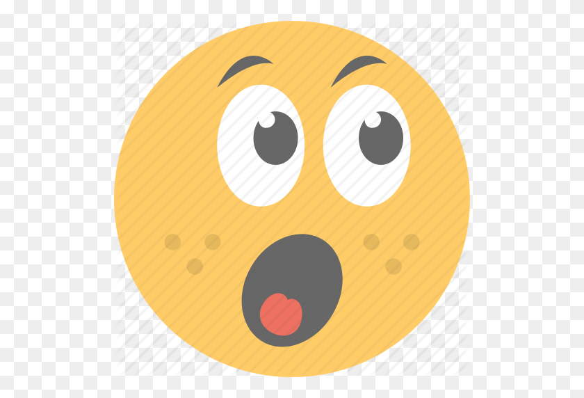 512x512 Astonished Face, Hushed Face, Shocked, Surprised, Wondering Icon - Surprised Face PNG