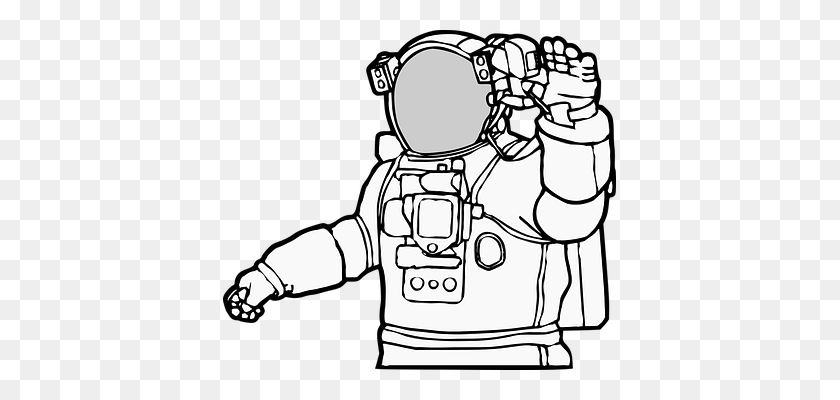 393x340 Astronaut Clipart Comic - Comic Book Clip Art