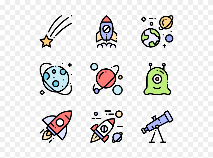 600x564 Astronaut Icon Packs - Astronaut Clipart PNG