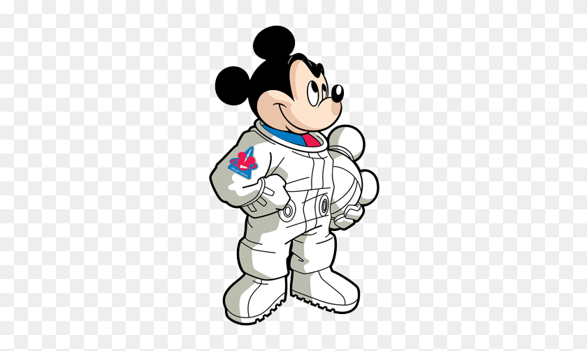 260x443 Astronaut Mickey Mouse Space Clipart Image - Personal Space Clipart