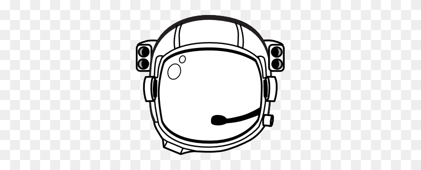 297x280 Astronaut S Helmet Clip Art - Saturn Clipart Black And White