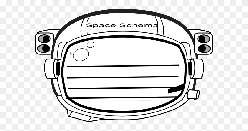 600x385 Astronaut Schema Clip Art - Astronaut Clipart Black And White