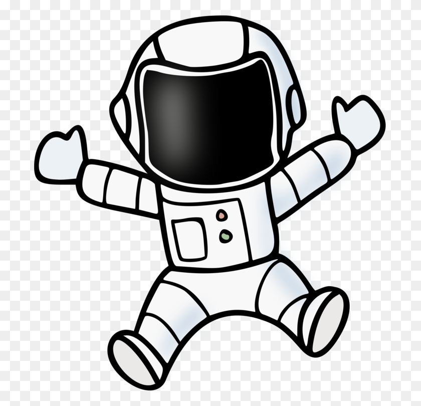 703x750 Astronaut Space Suit Outer Space Line Art Can Stock Photo Free - Nebula Clipart