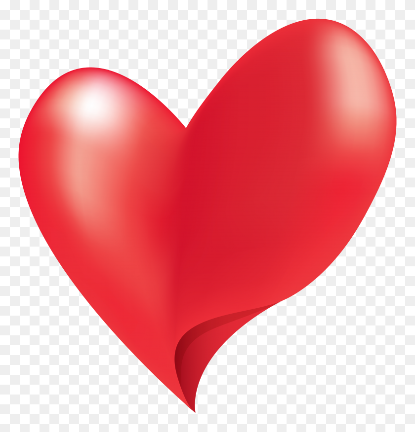 5827x6100 Asymmetric Heart Png Clipart - Plug In Clip Art