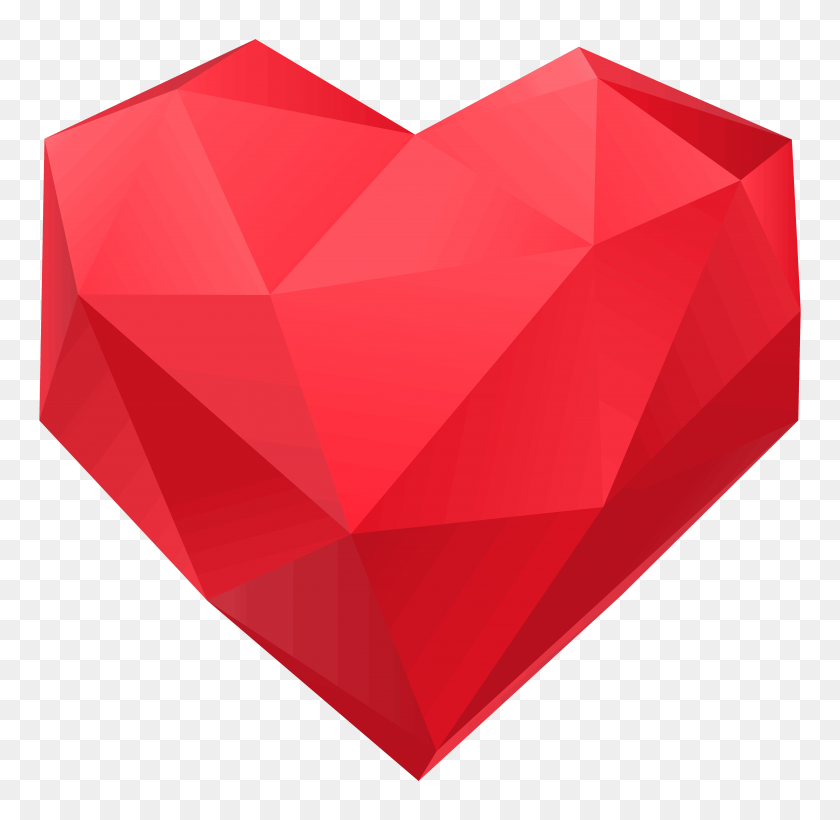 5000x4875 Asymmetrical Heart Png Clipart - Red Square PNG