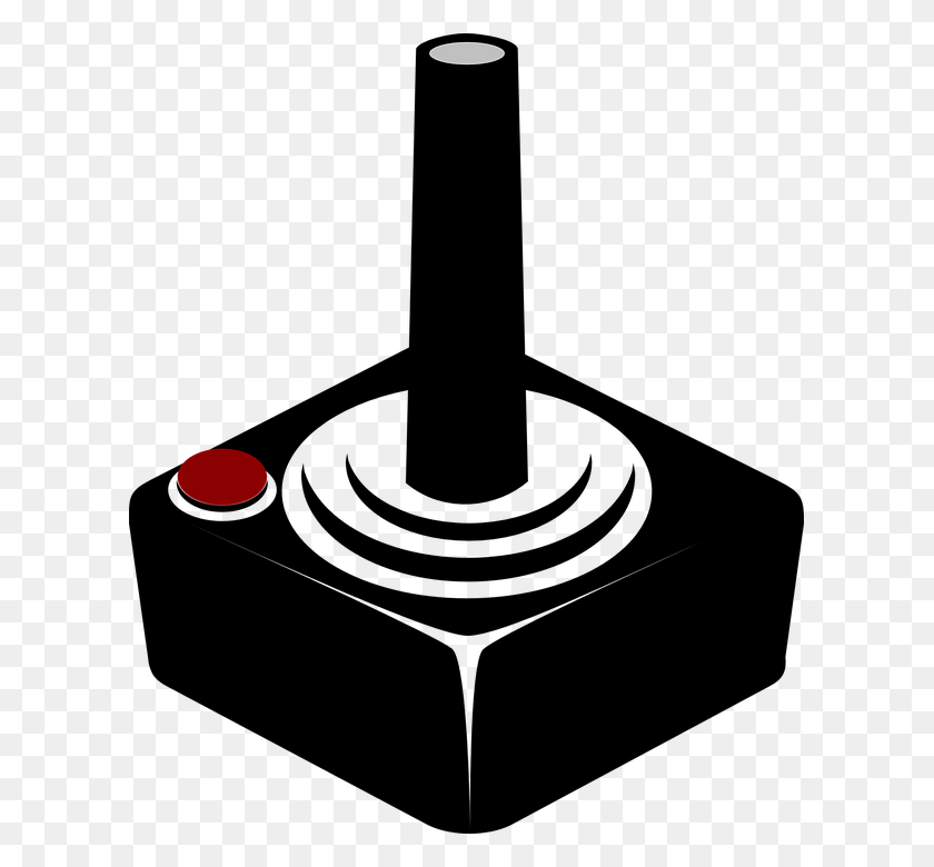 607x720 Atari Games Black Vector Png Transparent Atari Games Black Vector - Gaming Controller PNG