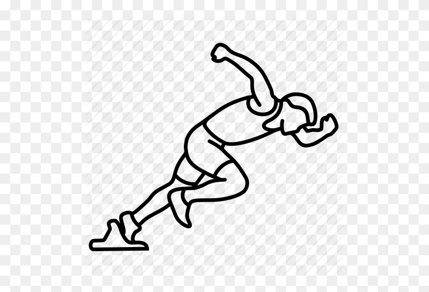512x512 Athlete, Distance, Fast Track, Marathon, Runner, Running, Sprinter - Track Runner Clip Art