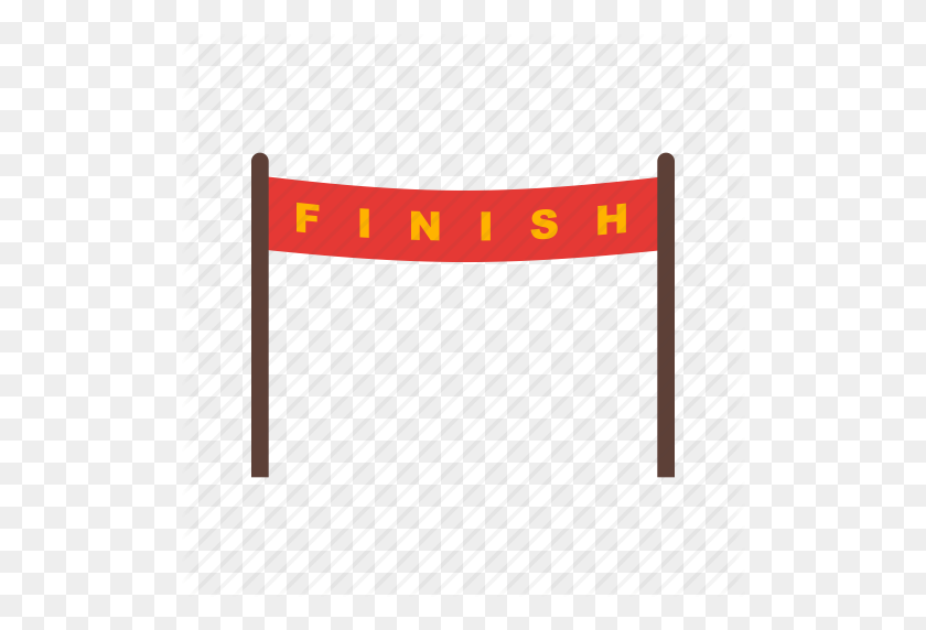 512x512 Athlete, Finish, Line, Olympic, Race, Running, Track Icon - Finish Line PNG