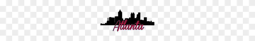 190x78 Atlanta Skyline Silhouette B - Atlanta Skyline PNG
