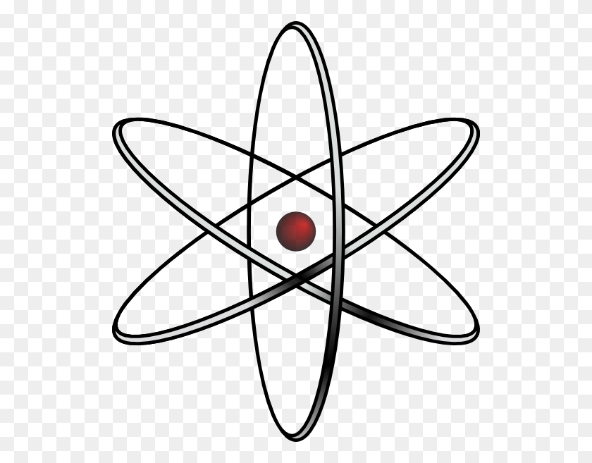 522x597 Atom Drawing Clipart For Free Download - Physics Clipart