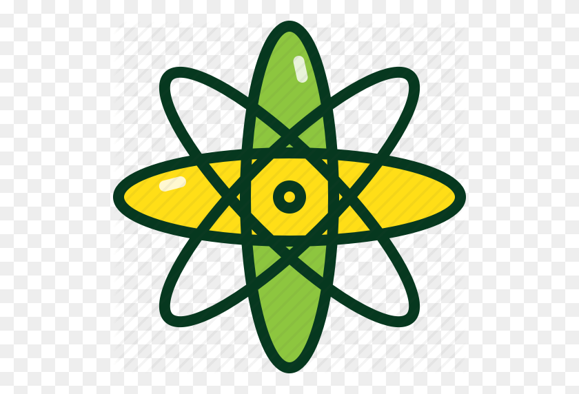 512x512 Значок Знак Атом, Энергия, Ядерная, Энергетика - Ядерный Символ Png
