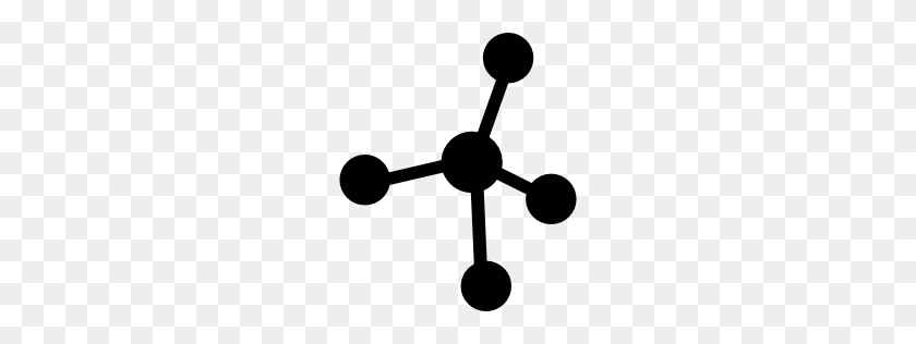 256x256 Átomo De La Molécula De Icono - Molécula Png
