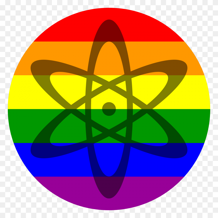 2400x2400 Atom Shadow On Rainbow Flag Icons Png - Pride Flag PNG