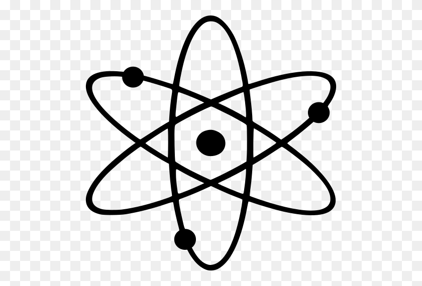 500x510 Символ Атома, Использованный В Логотипе Телесериала - Черно-Белый Клипарт По Физике