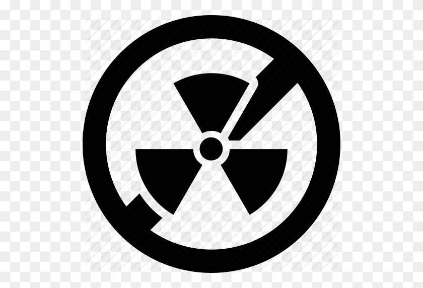 512x512 Atomic, Danger, Forbidden, Nuclear, Prohibited, Radiation - Radioactive Symbol PNG