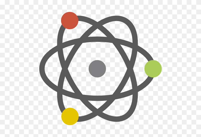 512x512 Atómico, Física, Electrón, Ciencia, Nuclear, Icono De Educación - Electrón Clipart