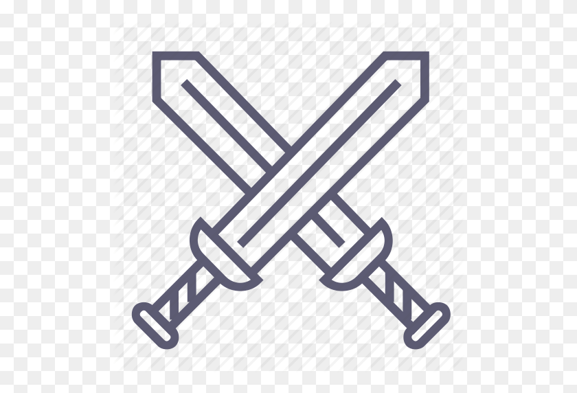 512x512 Attack, Crossed Swords, Destroy, Hacking, Kill, Safety, Sword Icon - Crossed Swords PNG
