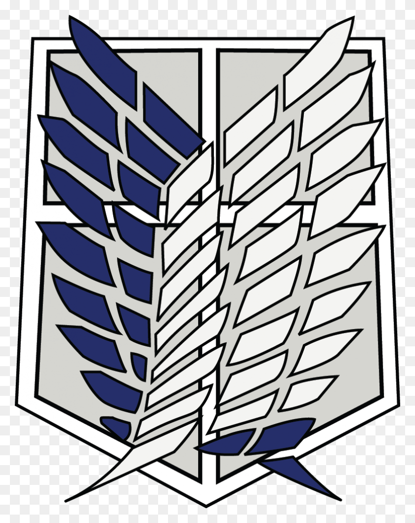 784x1003 Атака На Логотип Корпуса Разведки Титанов - Логотип Атаки На Титанов Png