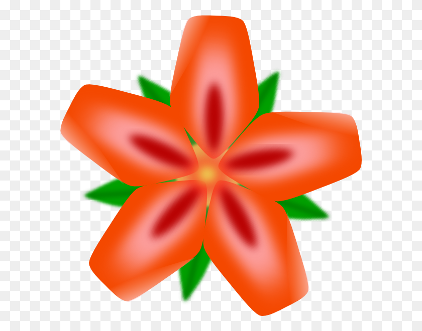 600x600 Atulasthana Red Flower Clip Art - Red Flower Clipart