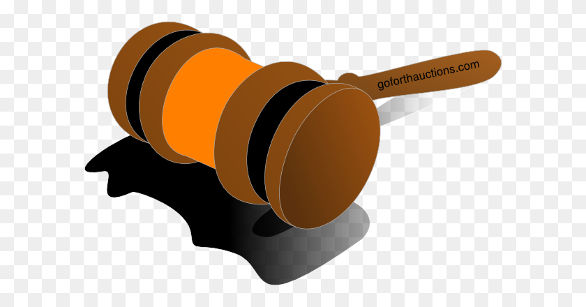 600x380 Subasta Martillo Color Naranja Clipart - Subasta Martillo Clipart