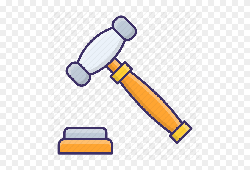 512x512 Auction, Gavel, Hammer, Law Icon - Judge Mallet Clipart