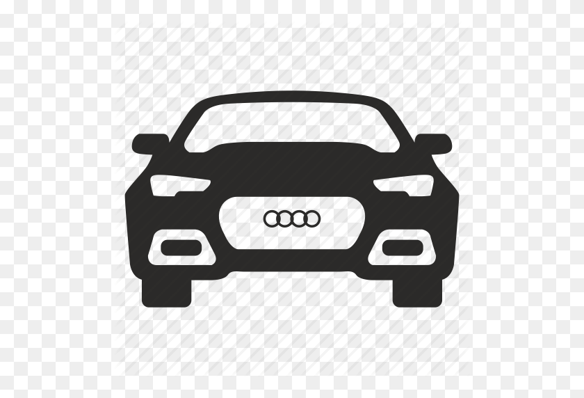 512x512 Audi, Авто, Автомобиль, Передняя, ​​Модель, Спорт, Значок Просмотра - Вид Спереди Автомобиля Png