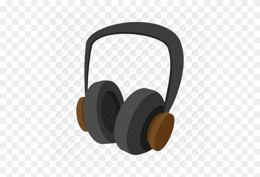 512x512 Audio, Cartoon, Headphones, Music, Pair, Sound, Stereo Icon - Cartoon Headphones PNG