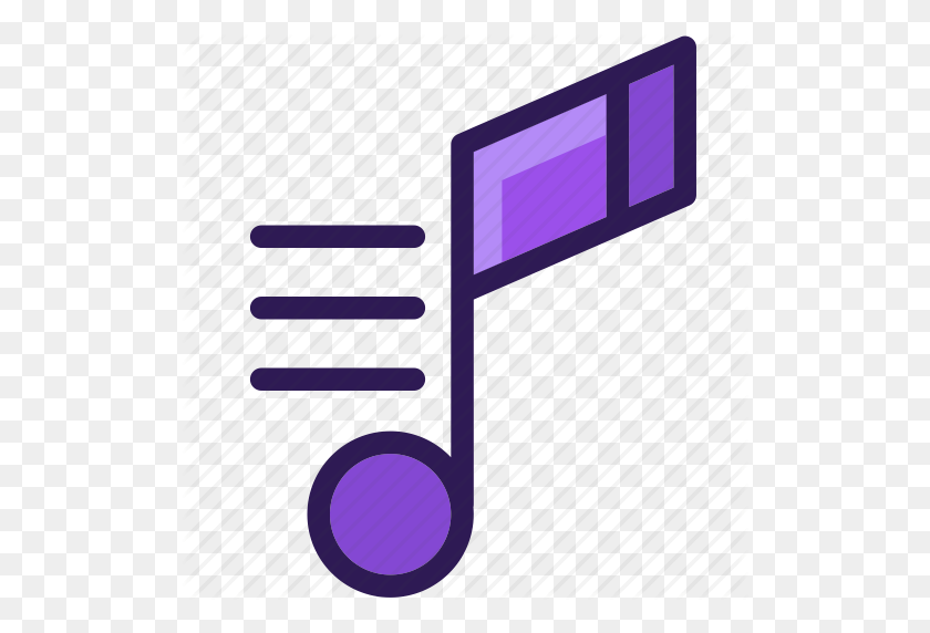 512x512 Audio, Color, Iconos, Multi, Música, Nota Musical, Nota, Icono De Sonido - Imágenes Prediseñadas De Notas Musicales Coloridas
