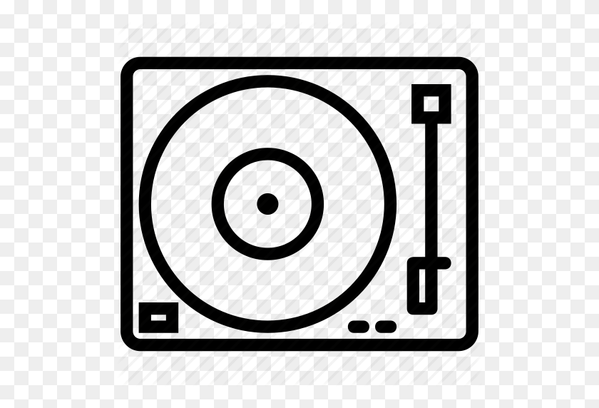 512x512 Audio, Dj, Lp, Mix, Music, Record, Recording, Sound, Turntable Icon - Turntable PNG