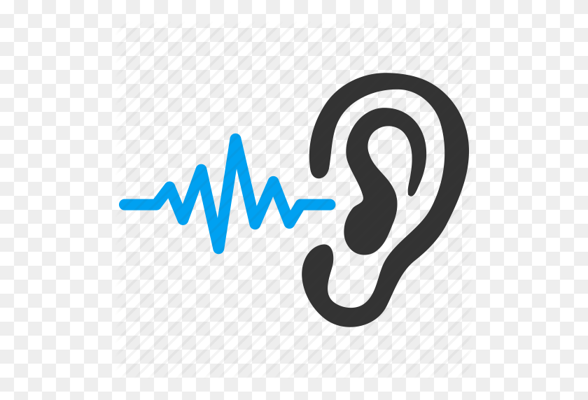 512x512 Audio, Ear, Eye, Hearing, Listen, Sense, Sound Icon - Audio Icon PNG