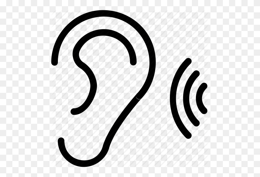 512x512 Аудио, Ухо, Слух, Значок Прослушивания - Прослушивание Png