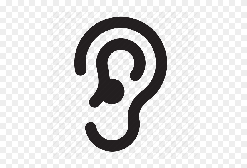 512x512 Icono De Audio, Oído, Escuchar - Oído Png