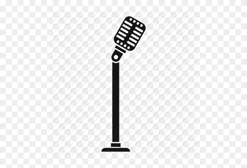 512x512 Audio, Karaoke, Microphone, Record, Speech, Stand, Studio Icon - Mic Stand PNG