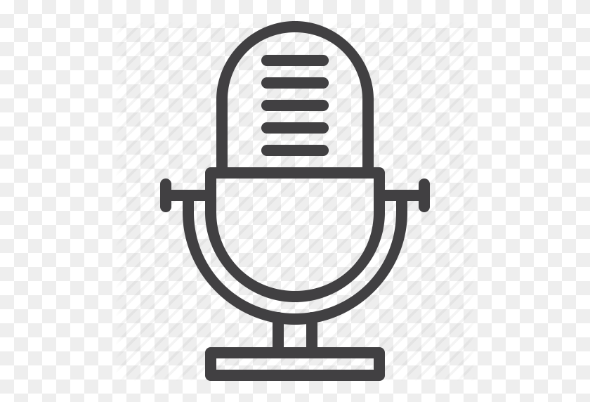 512x512 Audio, Microphone, Old, Recorder, Retro, Voice Icon - Old Microphone PNG