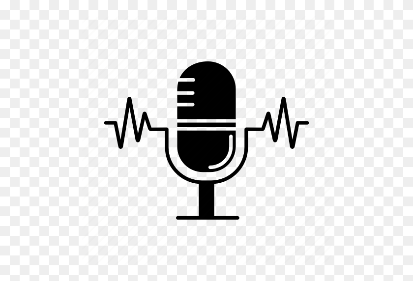 512x512 Audio, Microphone, Recognition, Recording, Sound, Speech, Voice Icon - Microphone Silhouette PNG