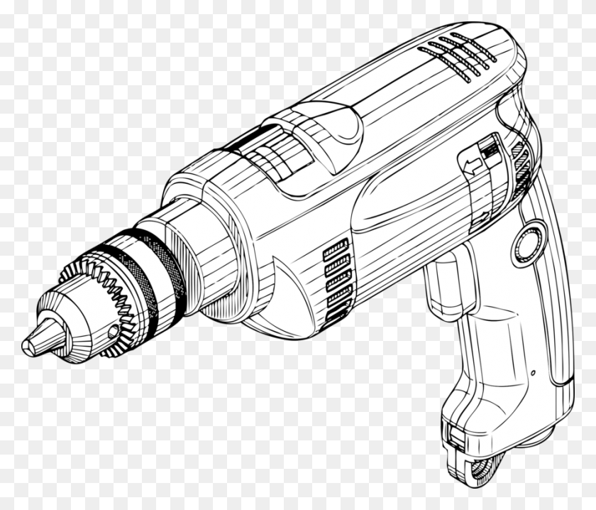 889x750 Augers Tool Electric Motor Electricity Hammer Drill Free - Drill Clipart