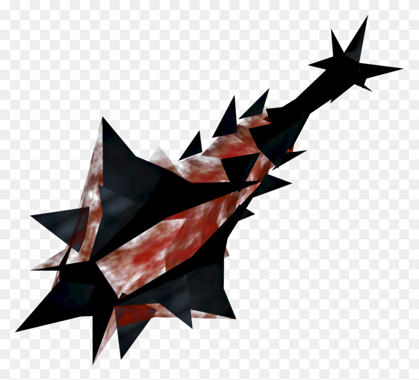 1000x901 Augmented Off Hand Drygore Mace - Blood Hand PNG