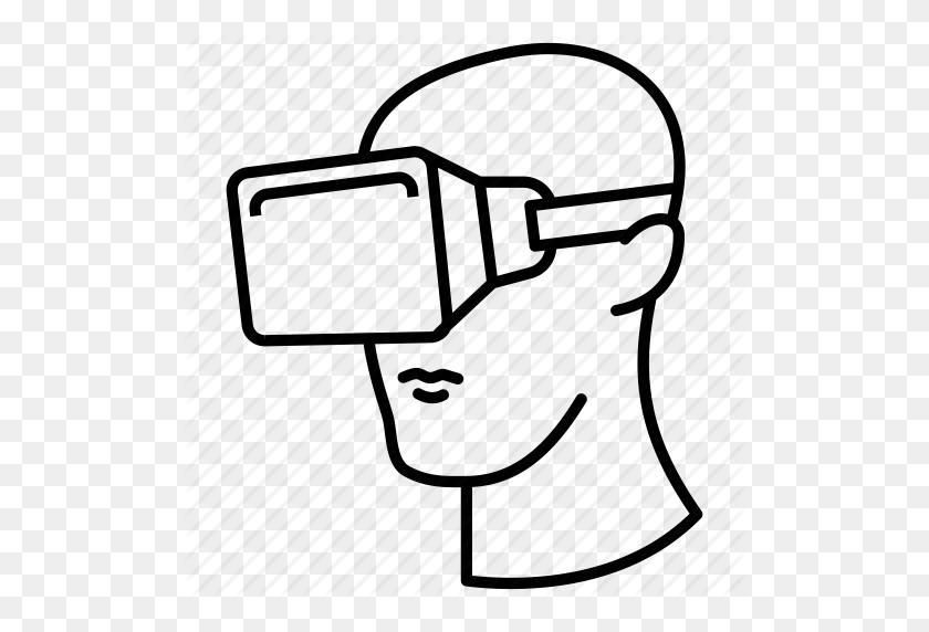 512x512 Augmented Reality, Face, Virtual Reality, Virtual Reality Headset - Vr Headset PNG