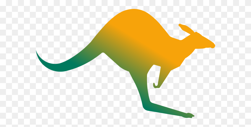 600x368 Aussie Kangaroo Clip Art - Animal Border Clipart