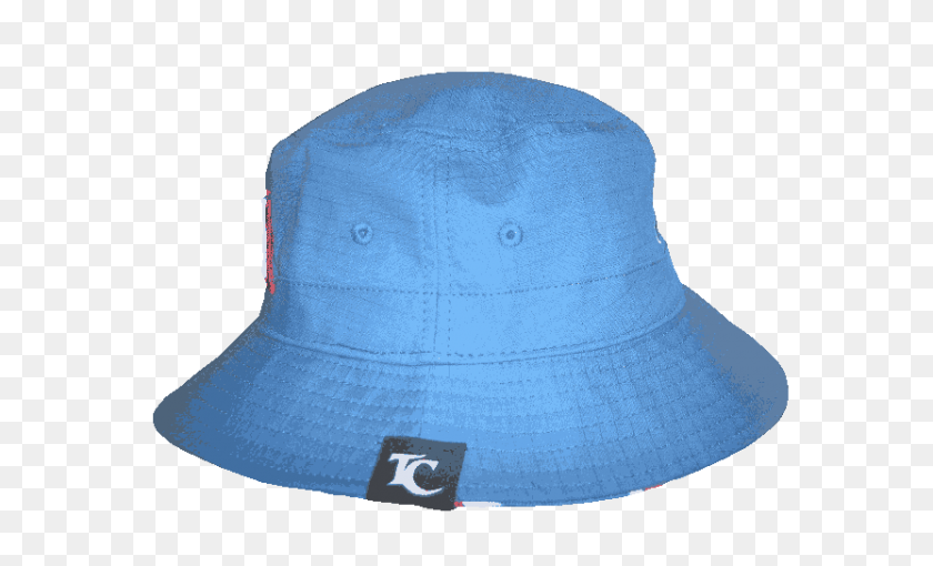 600x450 Australia Sombrero De Cubo Azul Con Bordado Blanco De Ala Azul Toba - Sombrero De Cubo Png