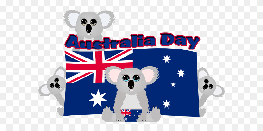 600x361 Australia Día Familia De La Koala Clipart - Koala Prediseñada
