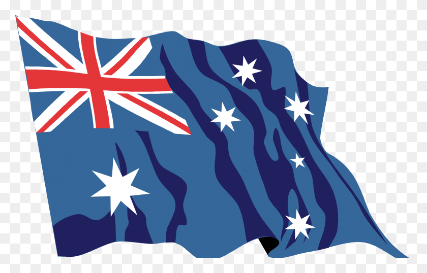 2000x1227 Australia Flag Waving Icon - Australia Flag PNG