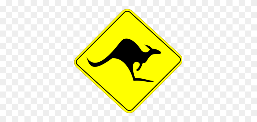 353x340 Australia Kangaroo Traffic Sign Warning Sign Koala - Koala Clipart